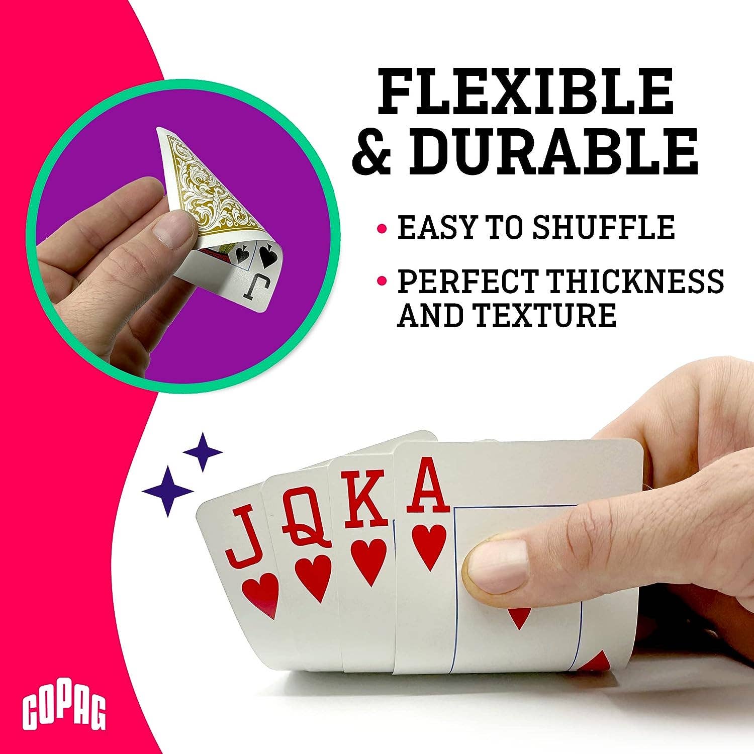 Copag 1546 Elite Poker Size - Jumbo Index Burgundy/Green