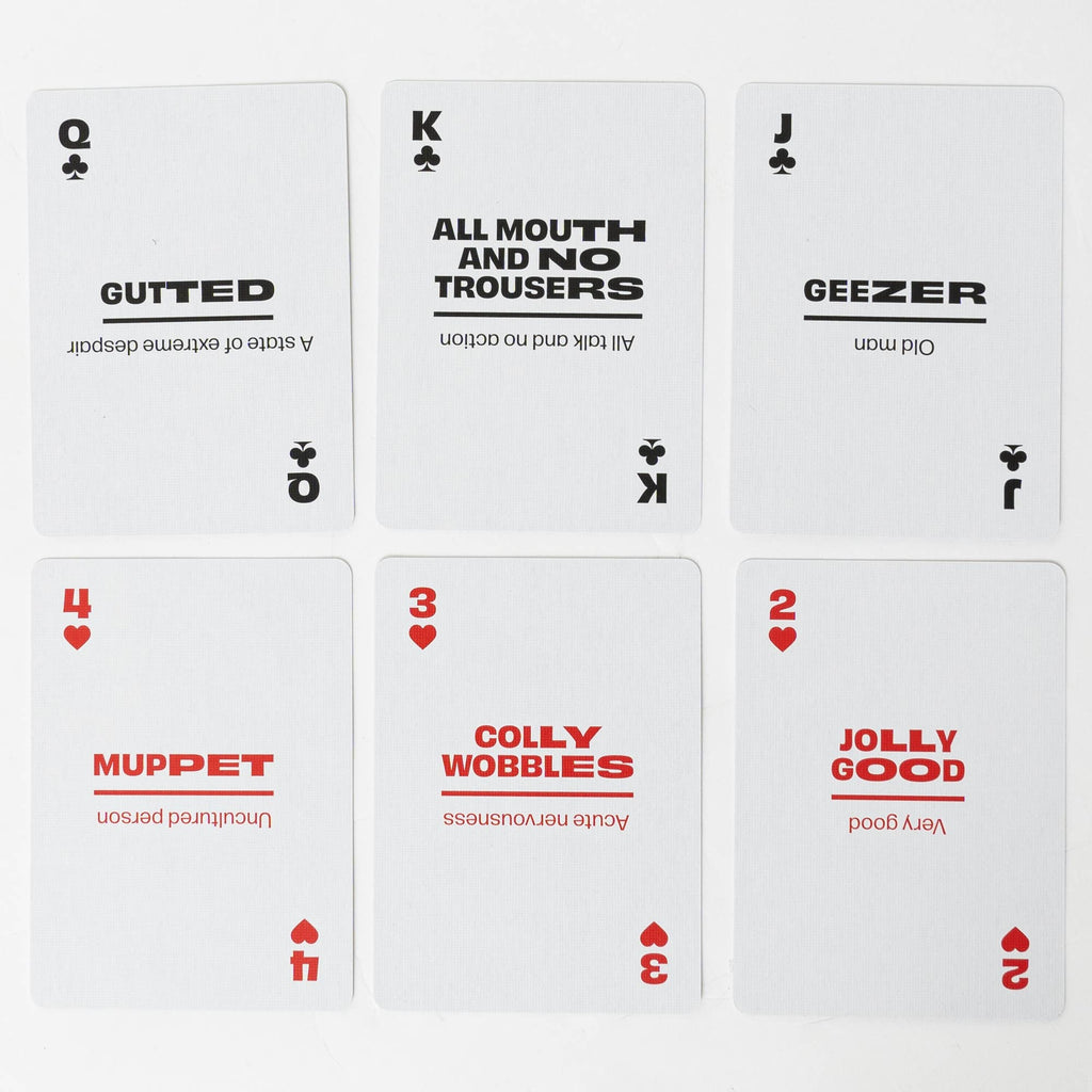 British Slang Travel Playing Cards