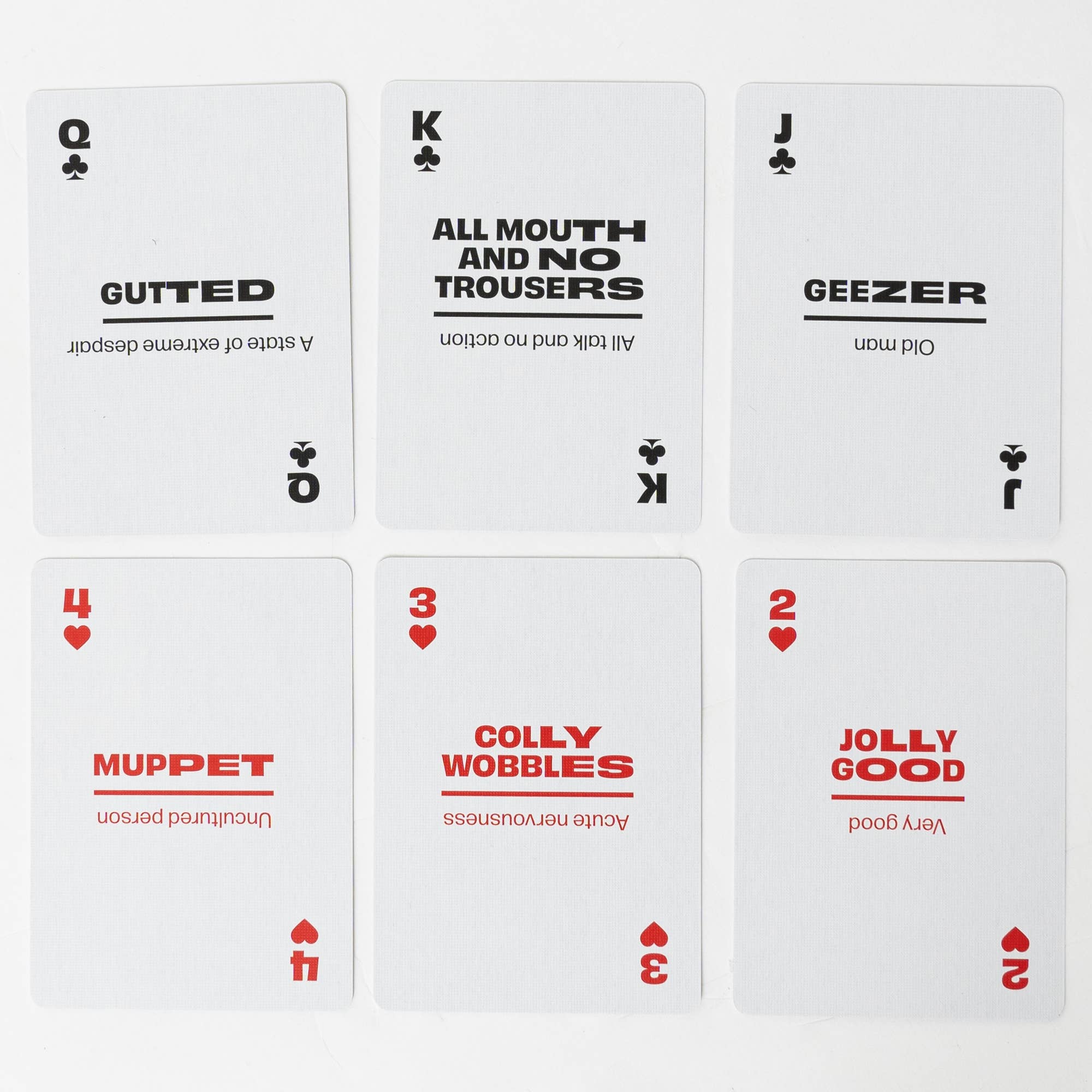 British Slang Travel Playing Cards