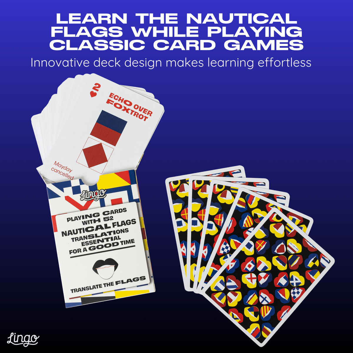 Lingo Nautical Flags Playing Cards – 52 Maritime Signals