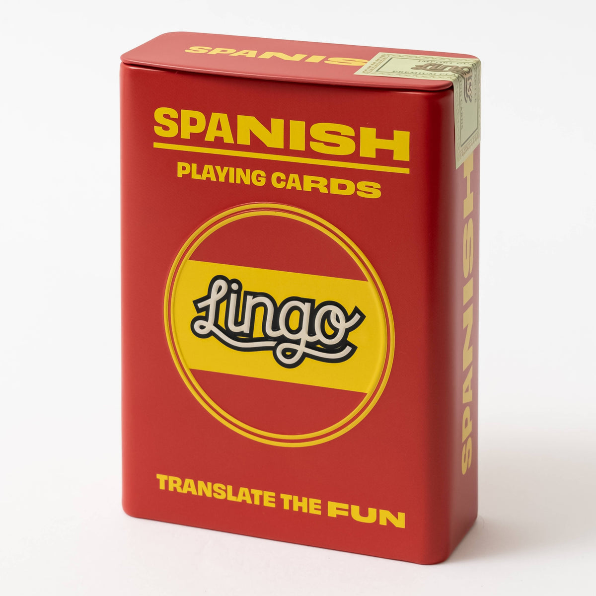 Lingo Spanish Travel Playing Cards in Wayfarer Tin Case Learn Spanish