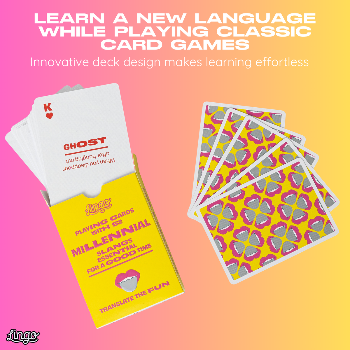 Lingo Millennial Slang Playing Cards – 52 Millennial Phrases