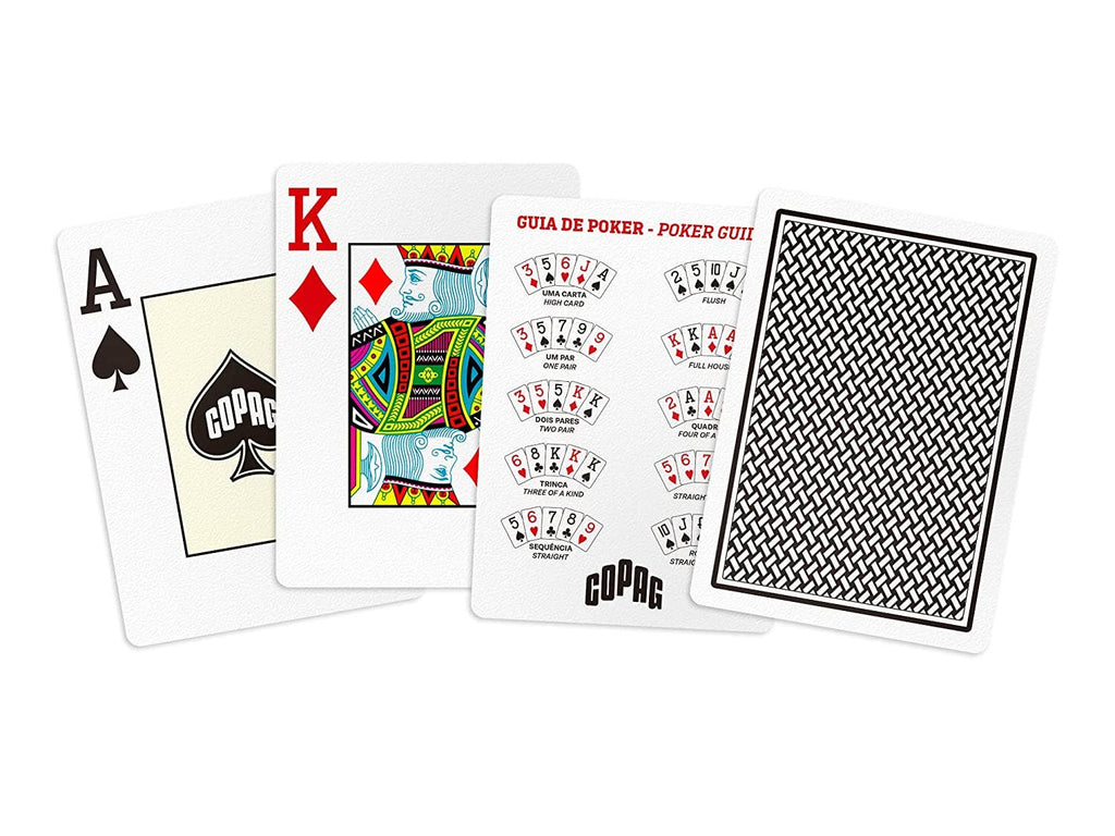 Copag Texas Holdem Poker Cards (Black) -100% PVC plastic. Completely washable