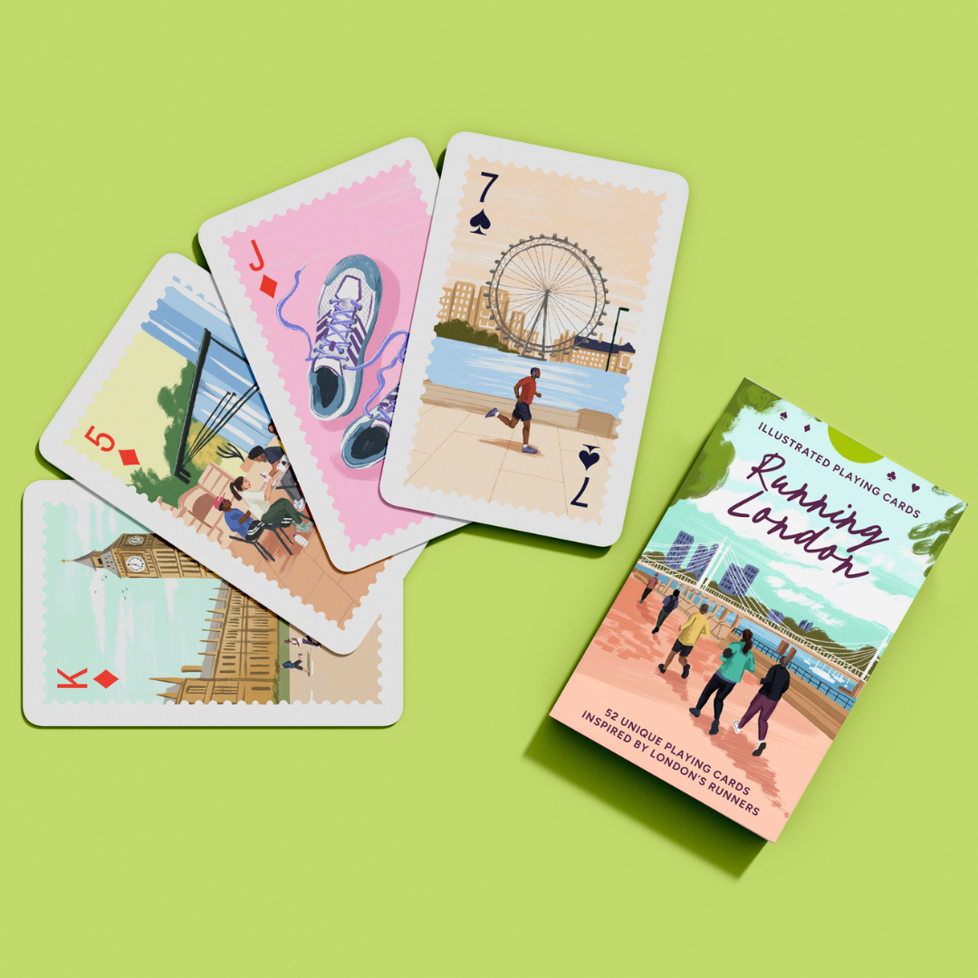 Running London Albert Bridge Playing Cards
