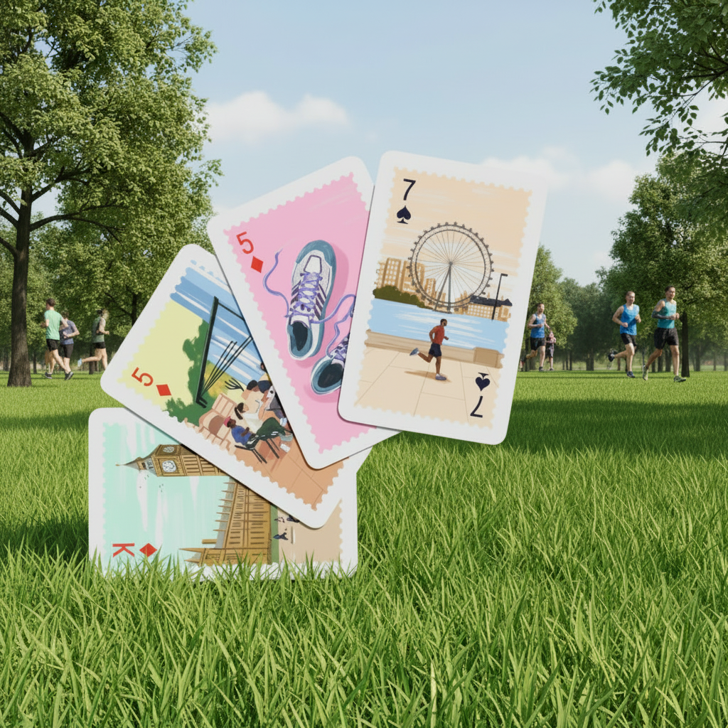 'Running London' Illustrated Playing Cards: Tower Bridge
