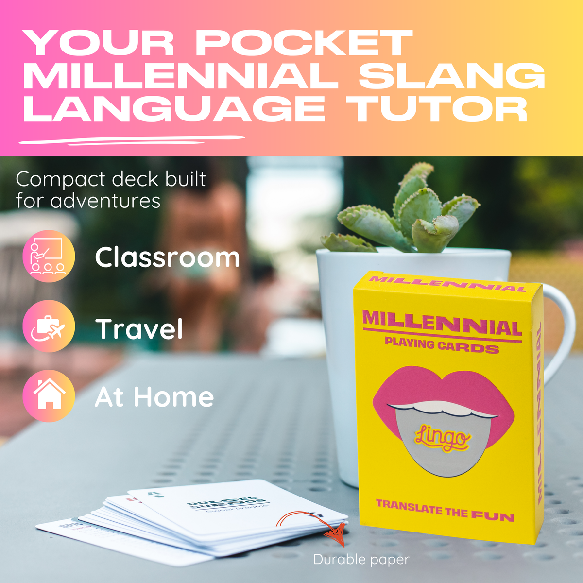 Lingo Millennial Slang Playing Cards – 52 Millennial Phrases