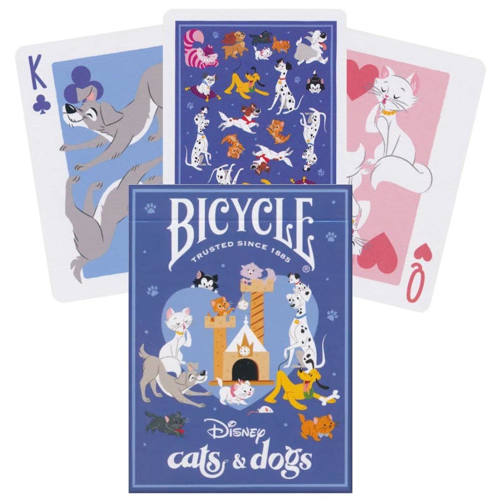 Disney Cats and Dogs Playing Cards Bicycle