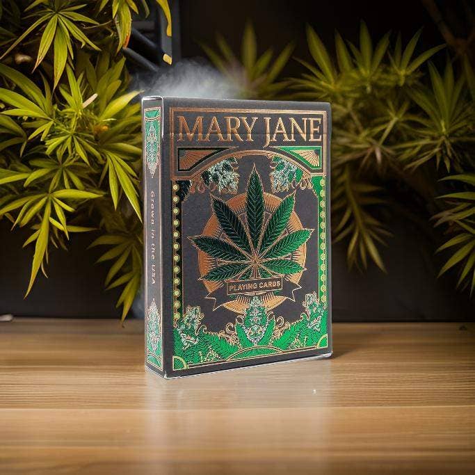 Mary Jane Premium Playing Cards by CPC – Green & Gold Foil
