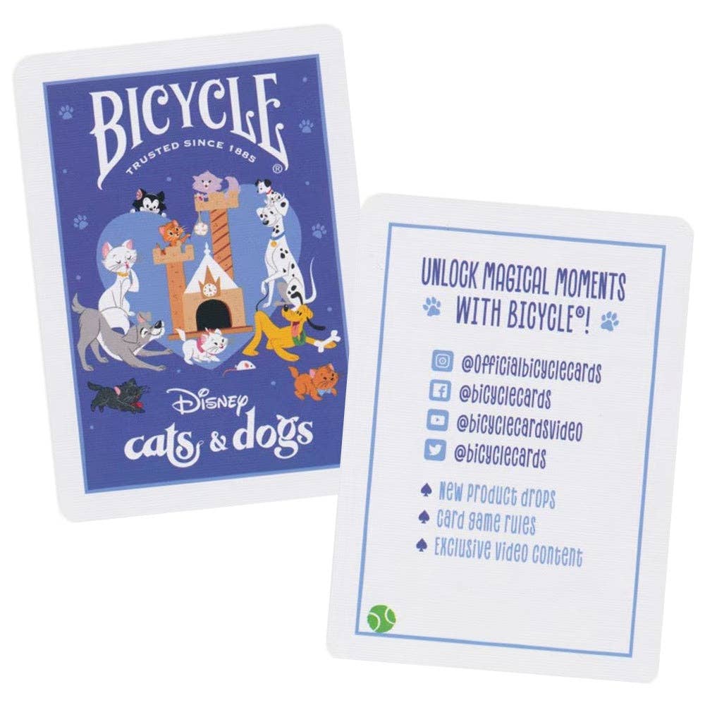 Disney Cats and Dogs Playing Cards Bicycle