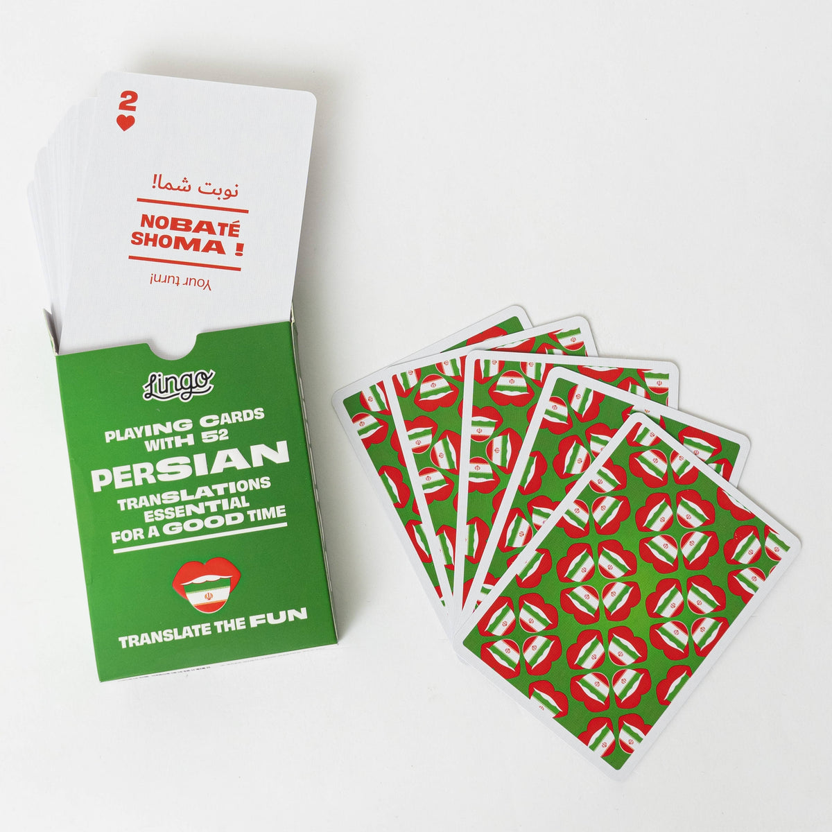 Lingo Persian Playing Cards – Learn Farsi 52 Phrase Deck