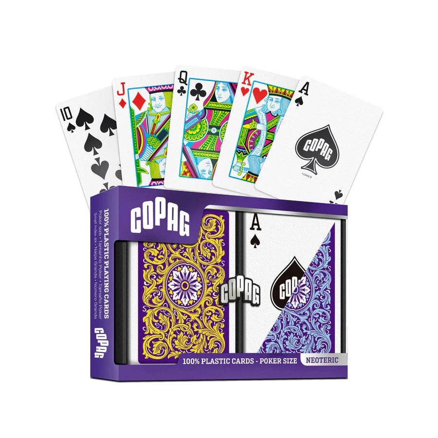 Copag Neoteric Poker Regular Index Double Deck (Violet/Blue/Yellow)