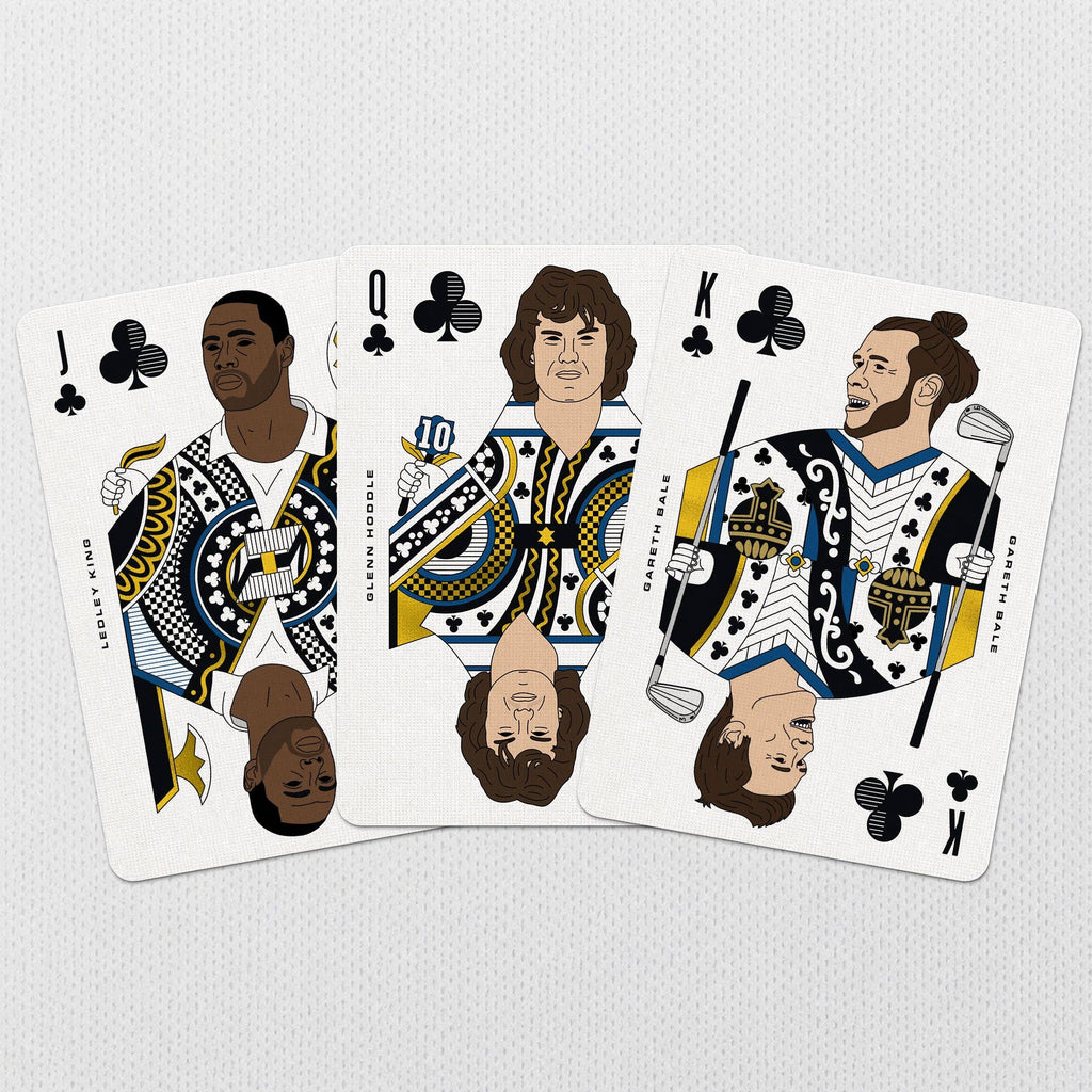 North London Whites Playing Cards – Tottenham Legends Gold Foil by Boot and Ball