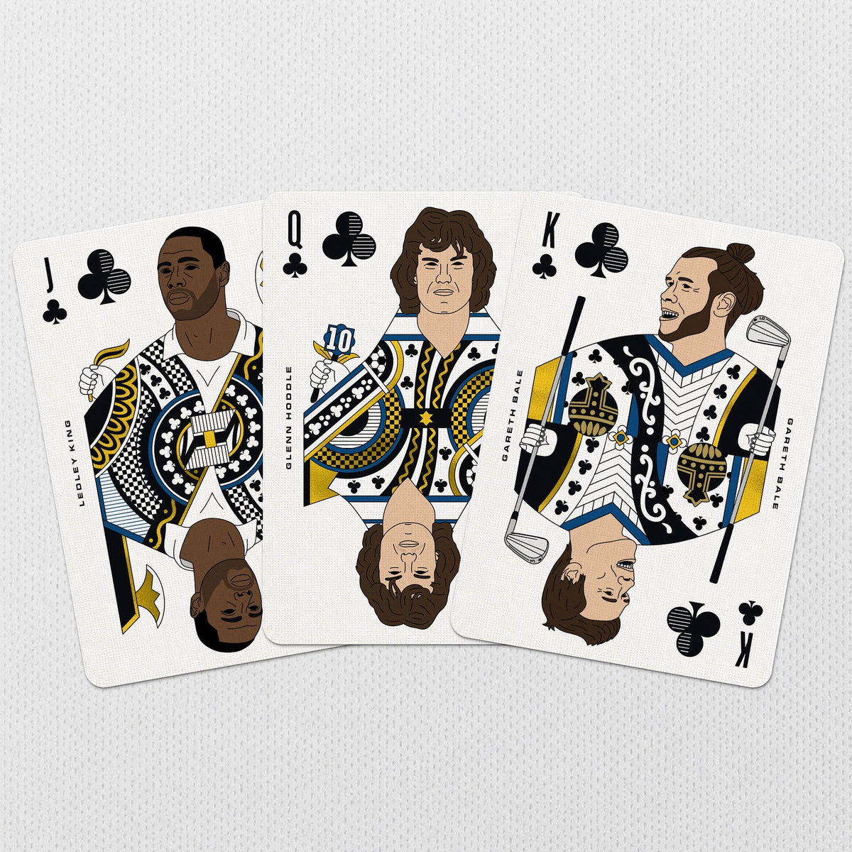 North London Whites Playing Cards – Tottenham Legends Gold Foil by Boot and Ball