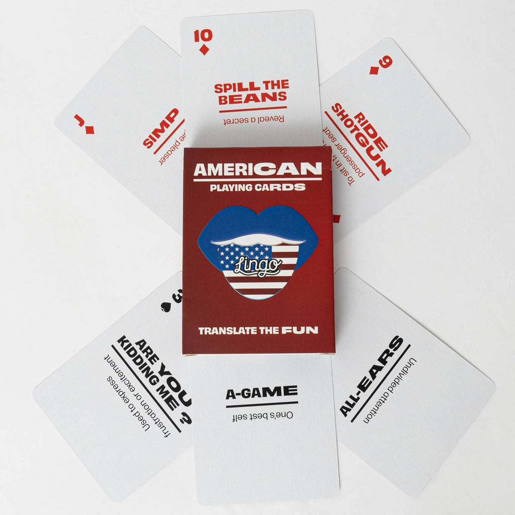 American Slang Travel Playing Cards