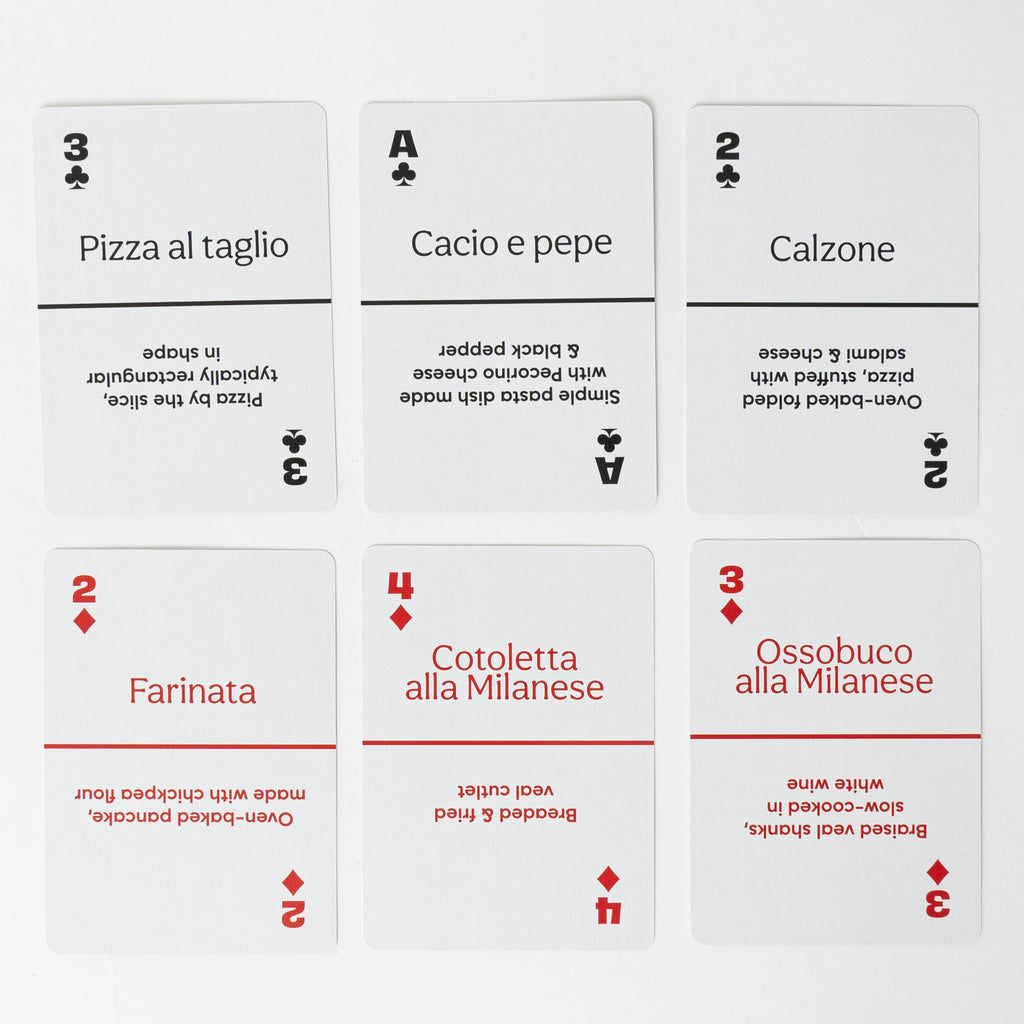 Italian Street Food Playing Cards