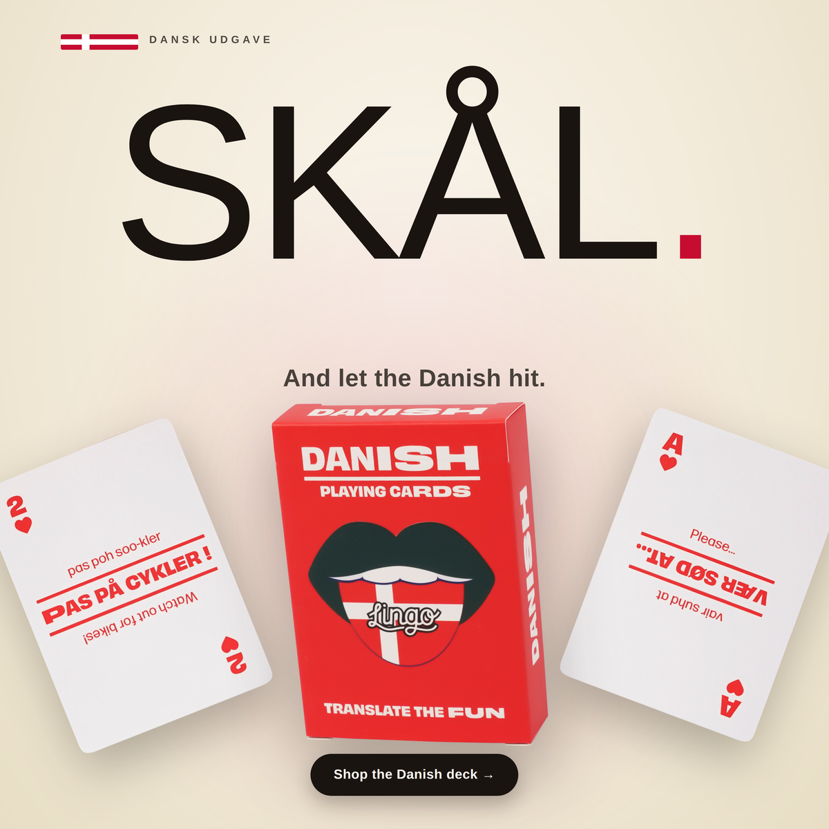 Lingo Danish Playing Cards – Learn Danish Language Deck