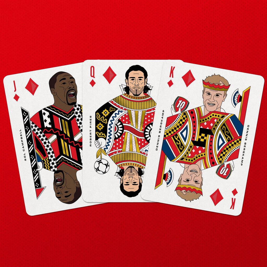 AFC Playing Cards – Arsenal Football Legends Gold Foil Deck by Boot & Ball