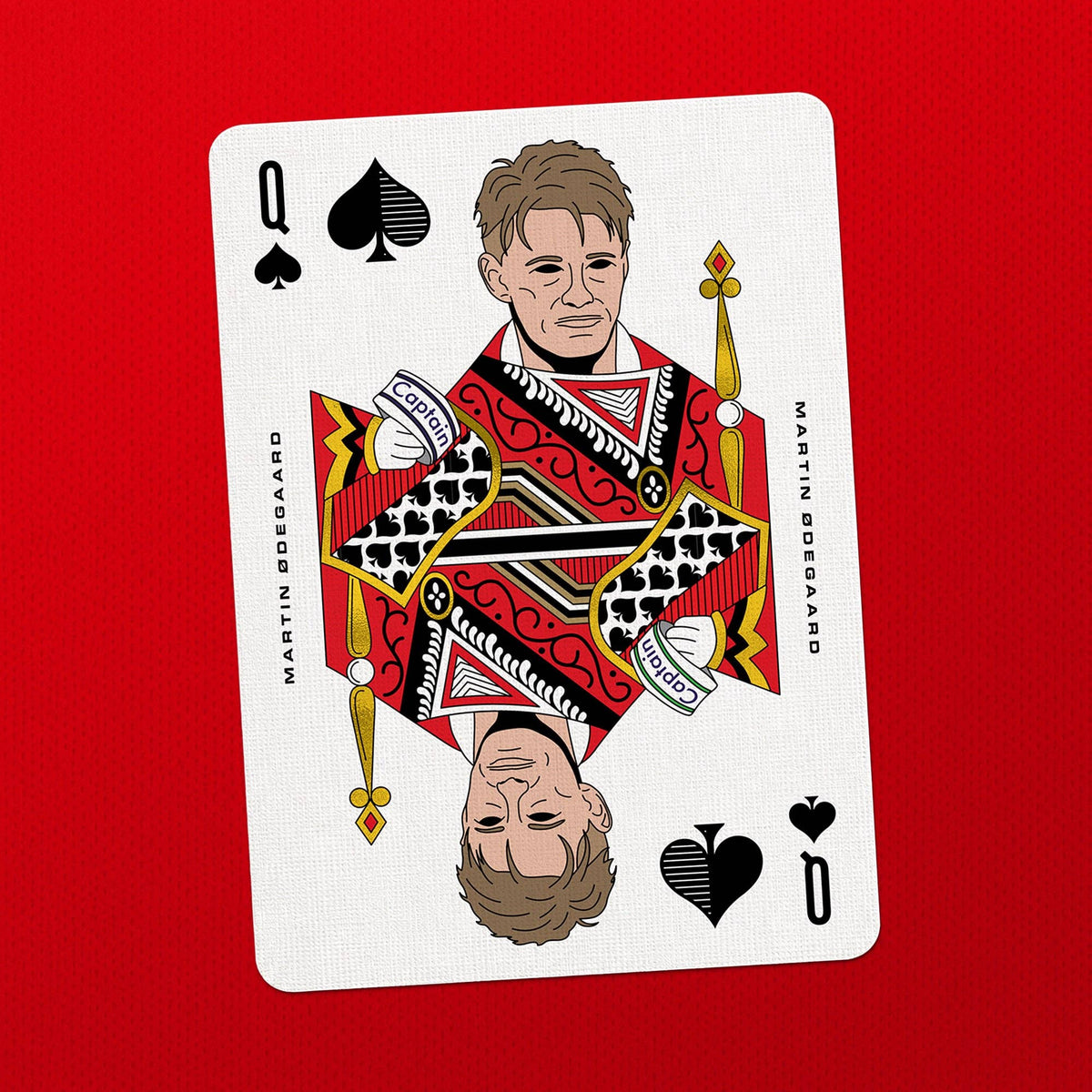 AFC Playing Cards – Arsenal Football Legends Gold Foil Deck by Boot & Ball