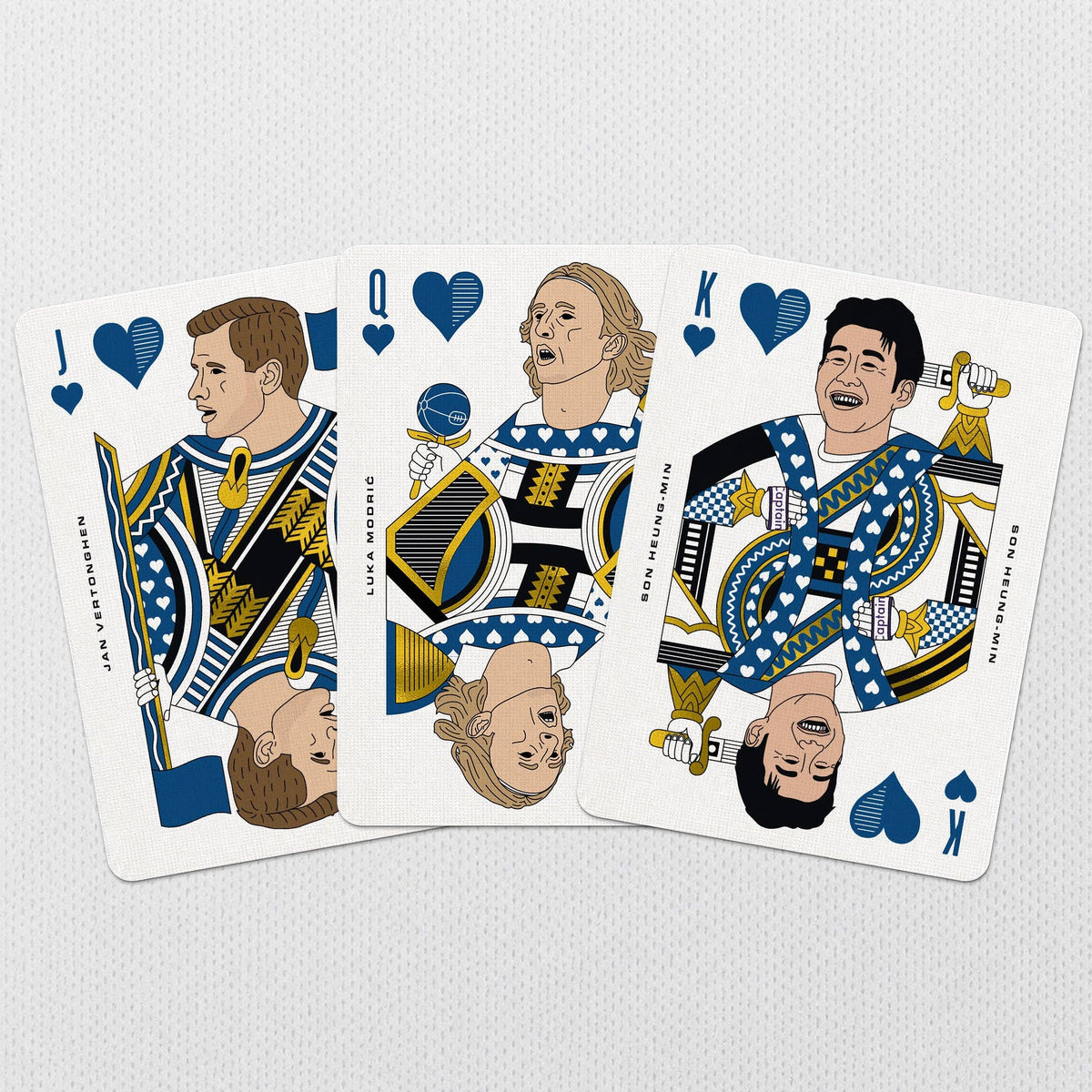 North London Whites Playing Cards – Tottenham Legends Gold Foil by Boot and Ball