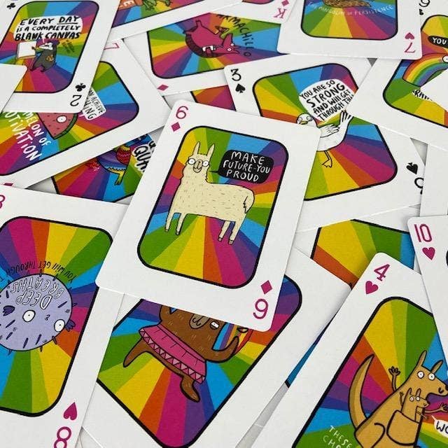 Gibsons Pack of Positivity Playing Cards by Katie Abey
