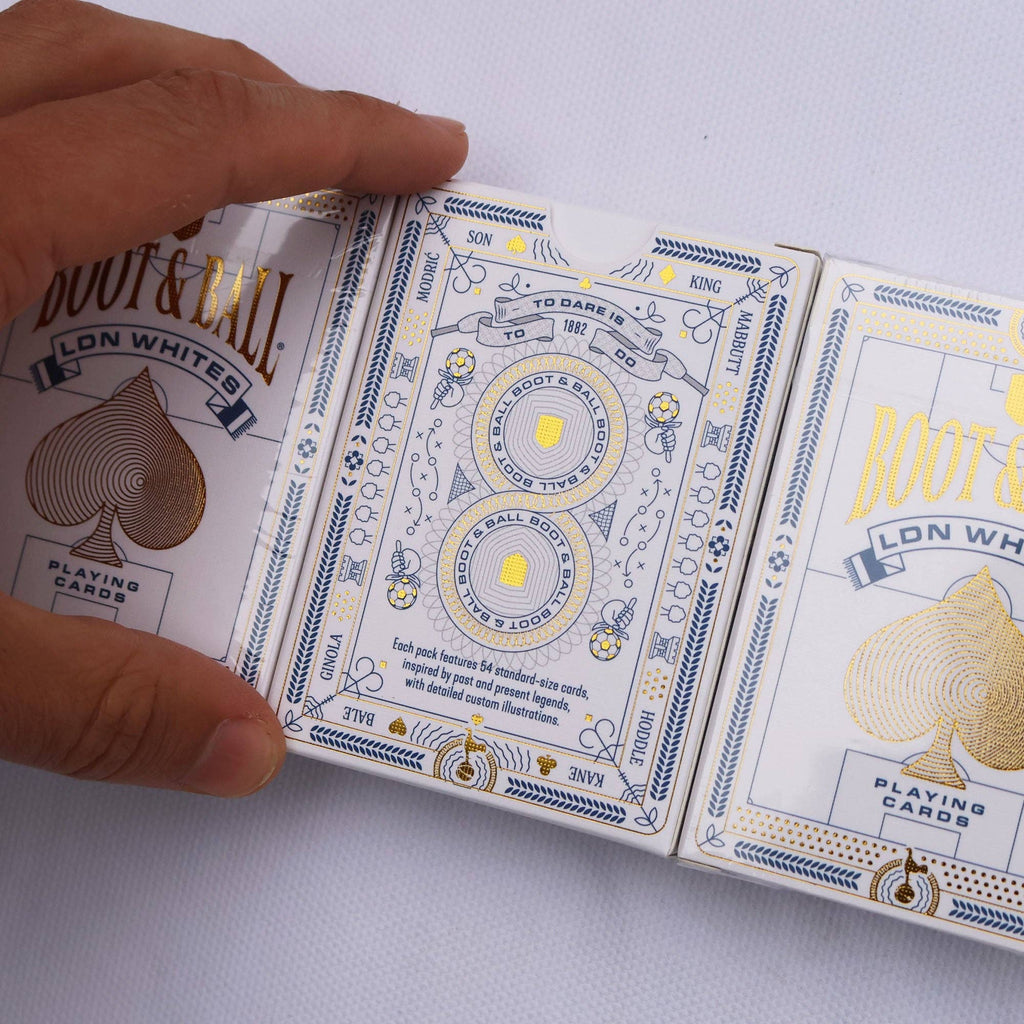 North London Whites Playing Cards – Tottenham Legends Gold Foil by Boot and Ball