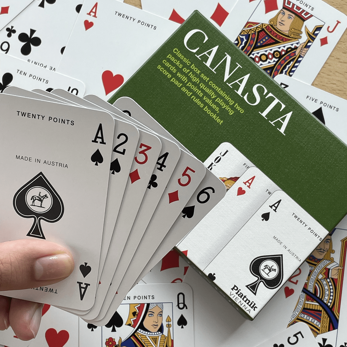 Piatnik Canasta Card Game –  Classic Boxed Set with Score Card & Instructions