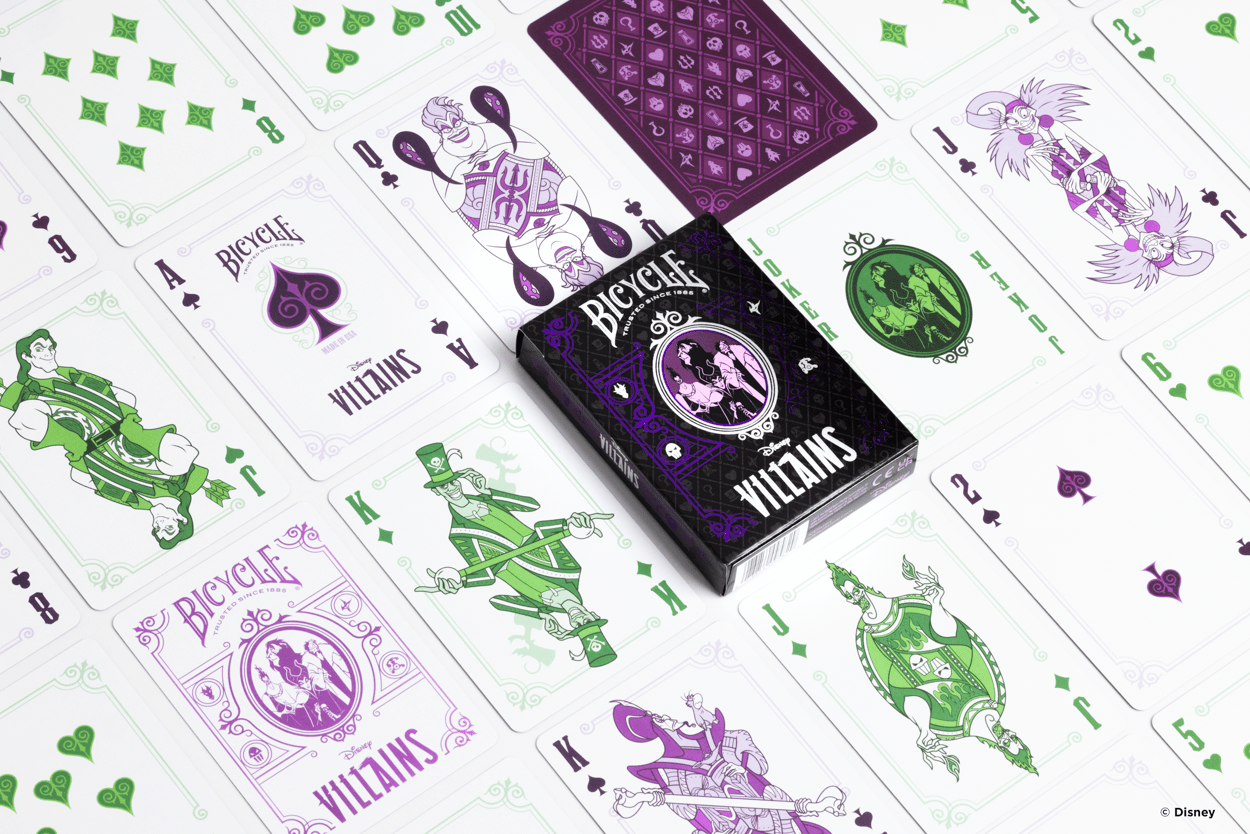 Bicycle Disney Villains Purple Playing Cards