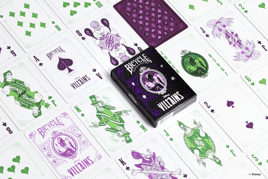 Bicycle Disney Villains Purple Playing Cards