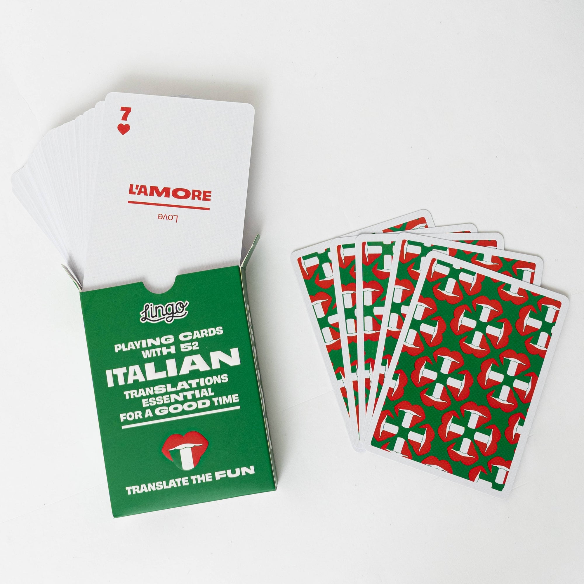 Lingo Italian Travel Playing Cards in Tin Travel Case