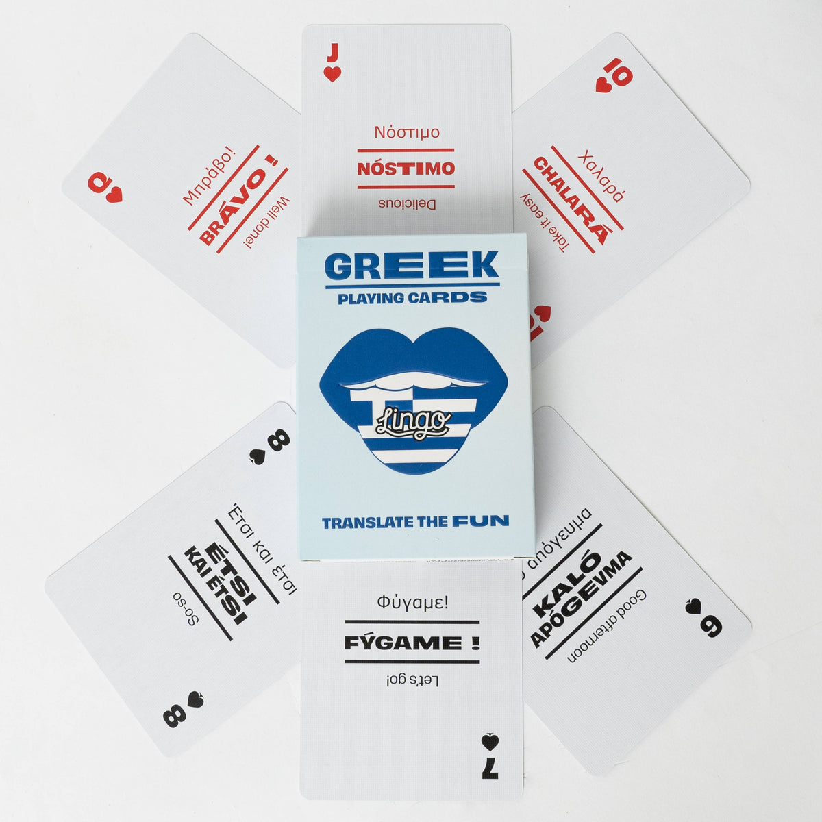 Lingo Greek Playing Cards – Learn Greek 52 Phrase Deck
