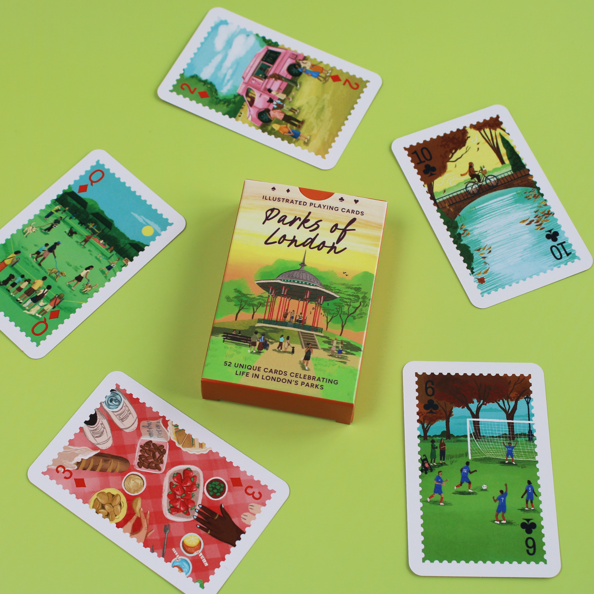 Parks of London Illustrated Playing Cards by Studio Giv
