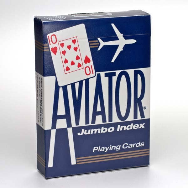 Aviator Jumbo Poker Cards (Blue)