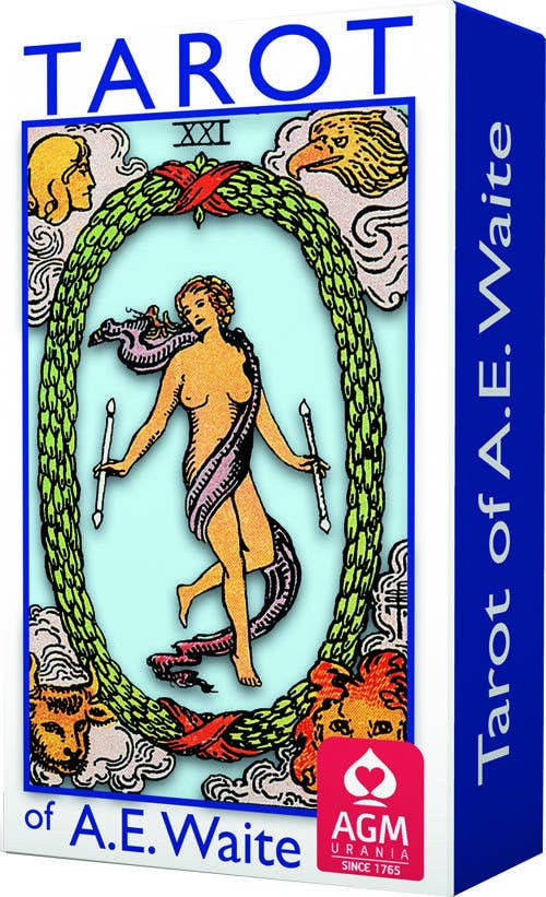 A.E. Waite Mini Tarot Cards – Blue Edition by AGM Urania