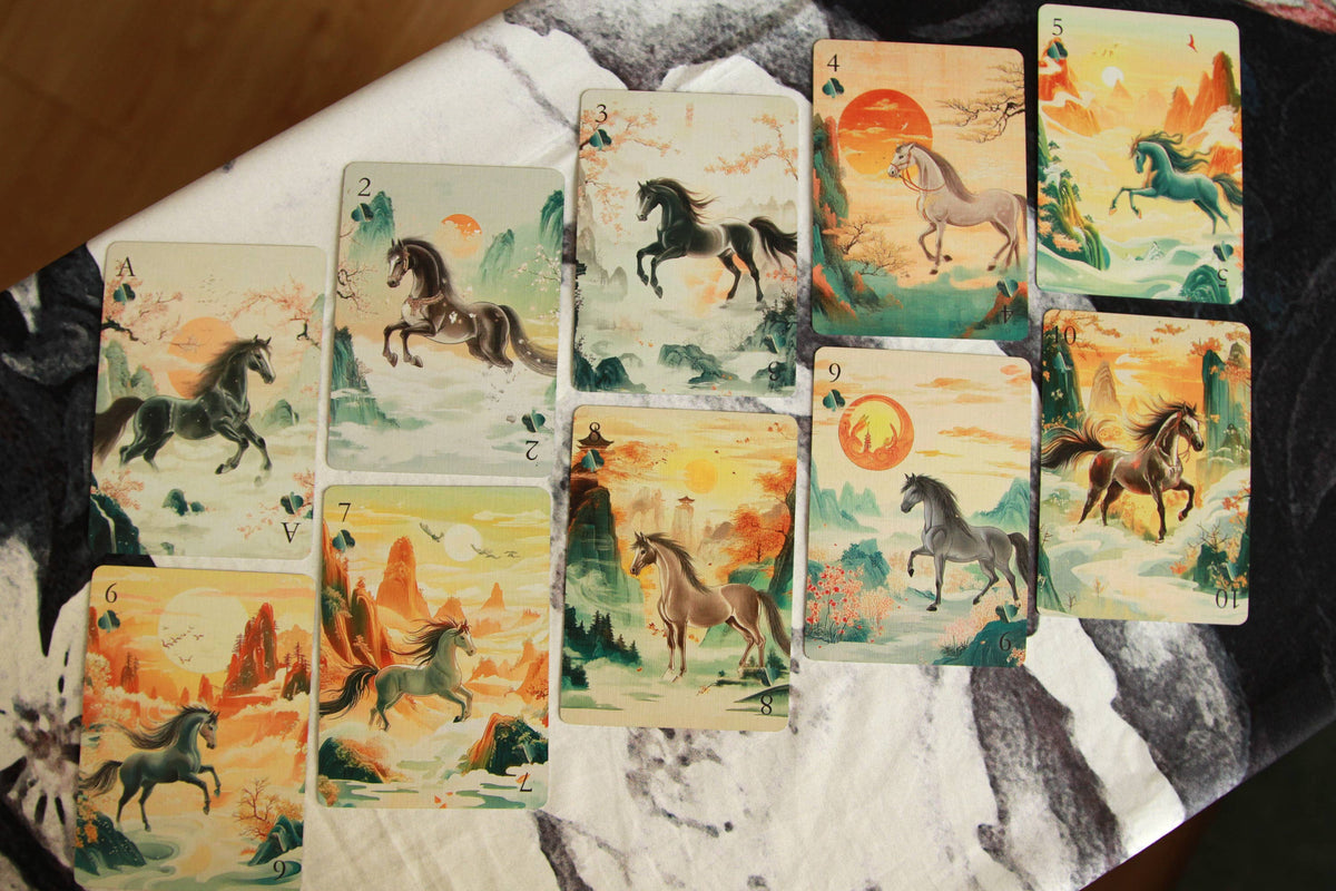 Zodiac Charms Horse Playing Cards – 2026 Year of the Horse