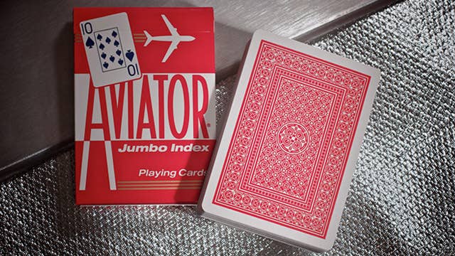 Aviator Jumbo Index Poker Playing Cards – Red