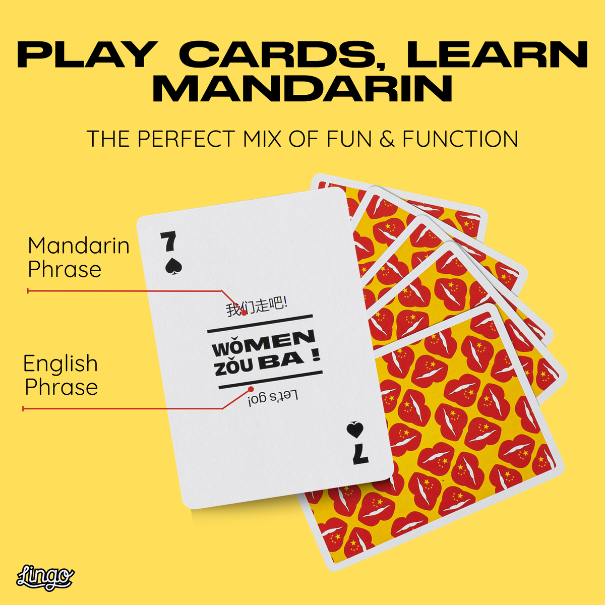 Lingo Mandarin Playing Cards – Learn Mandarin 52 Phrase Deck