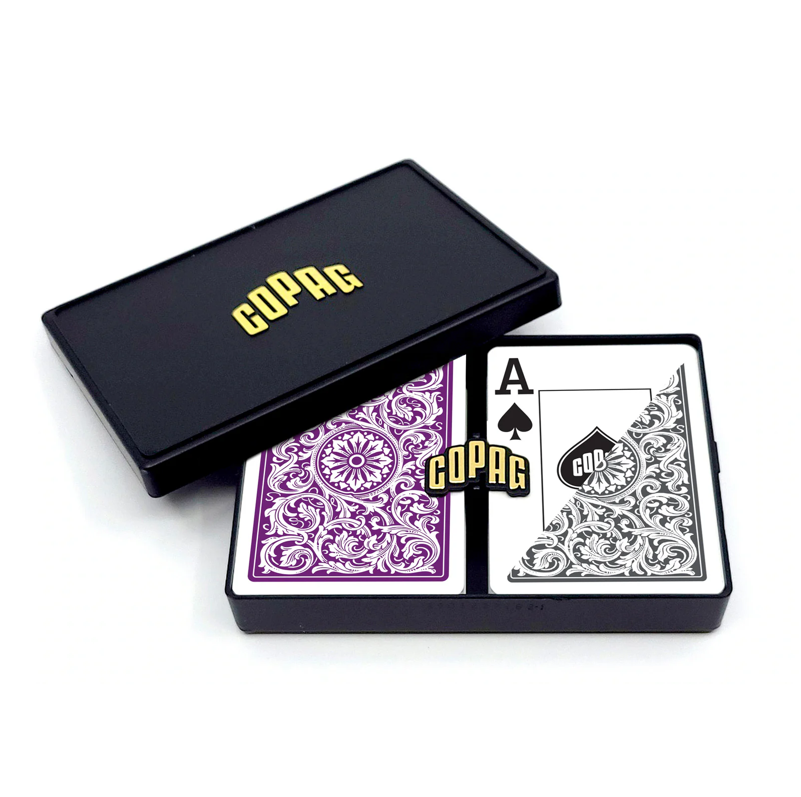Copag 1546 Elite — Poker Size, Jumbo Index, Purple & Grey (Double Deck Set)