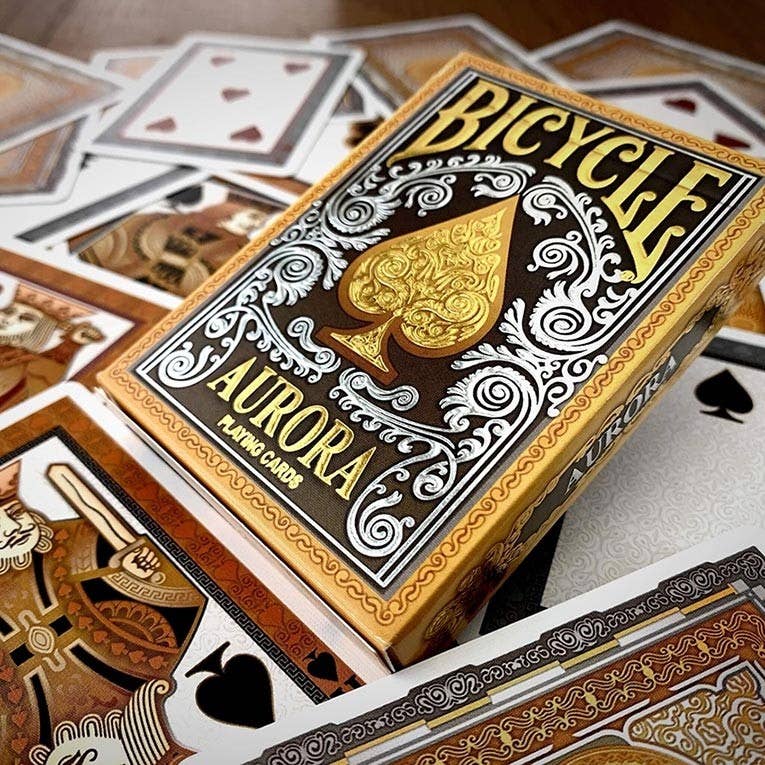 Bicycle Aurora Playing Cards – Gold & Silver Foil Edition