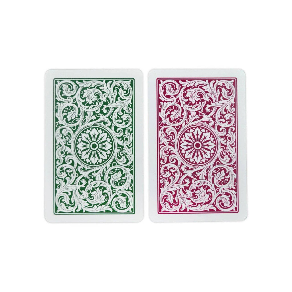 Copag Elite Bridge Size Regular Index Playing Cards — Double Deck (Green & Burgundy)