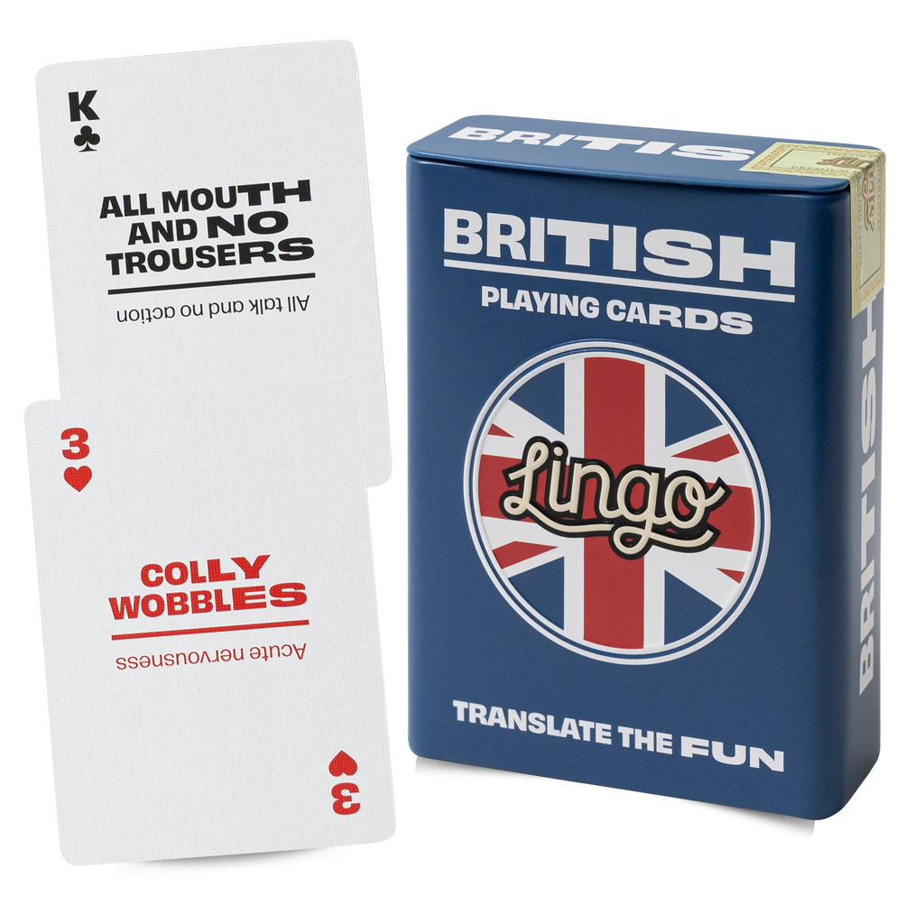 British Slang Playing Cards in Wayfarer Travel Tin