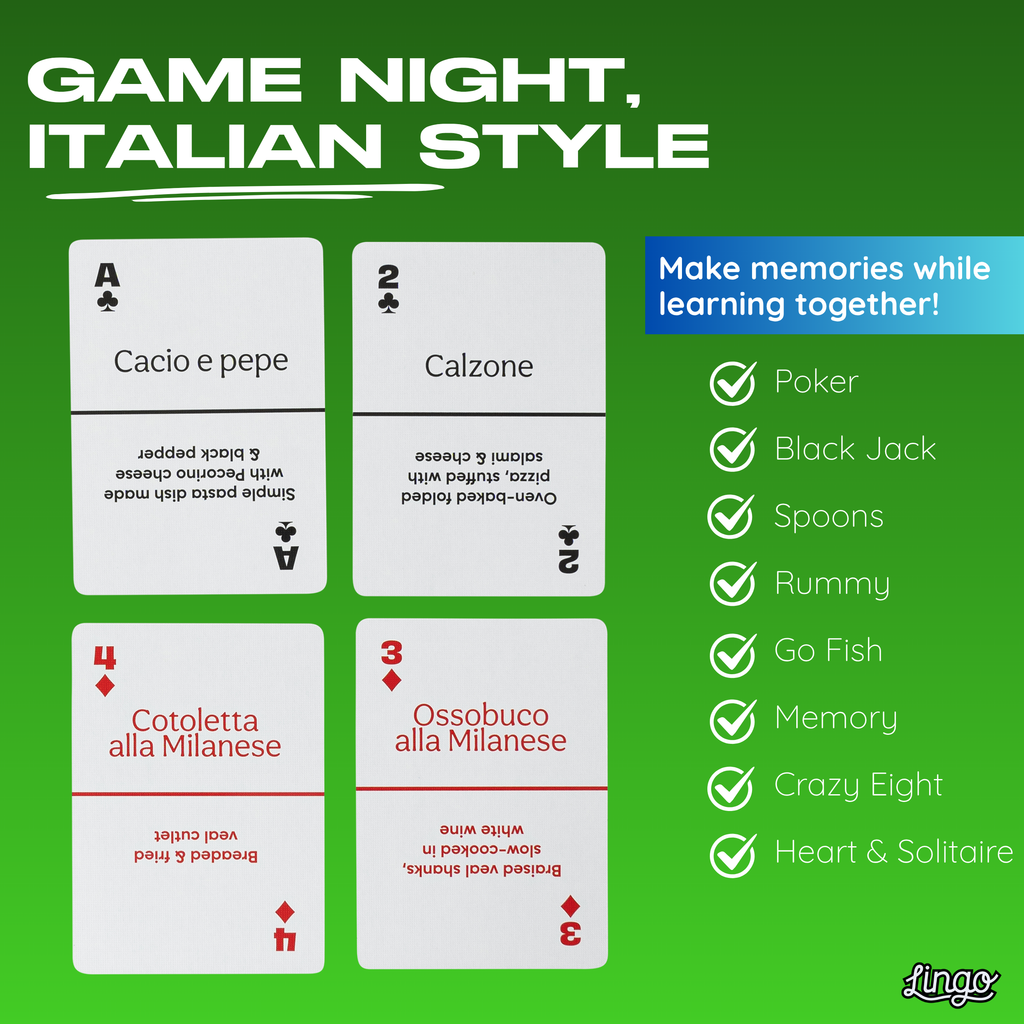 Italian Street Food Playing Cards