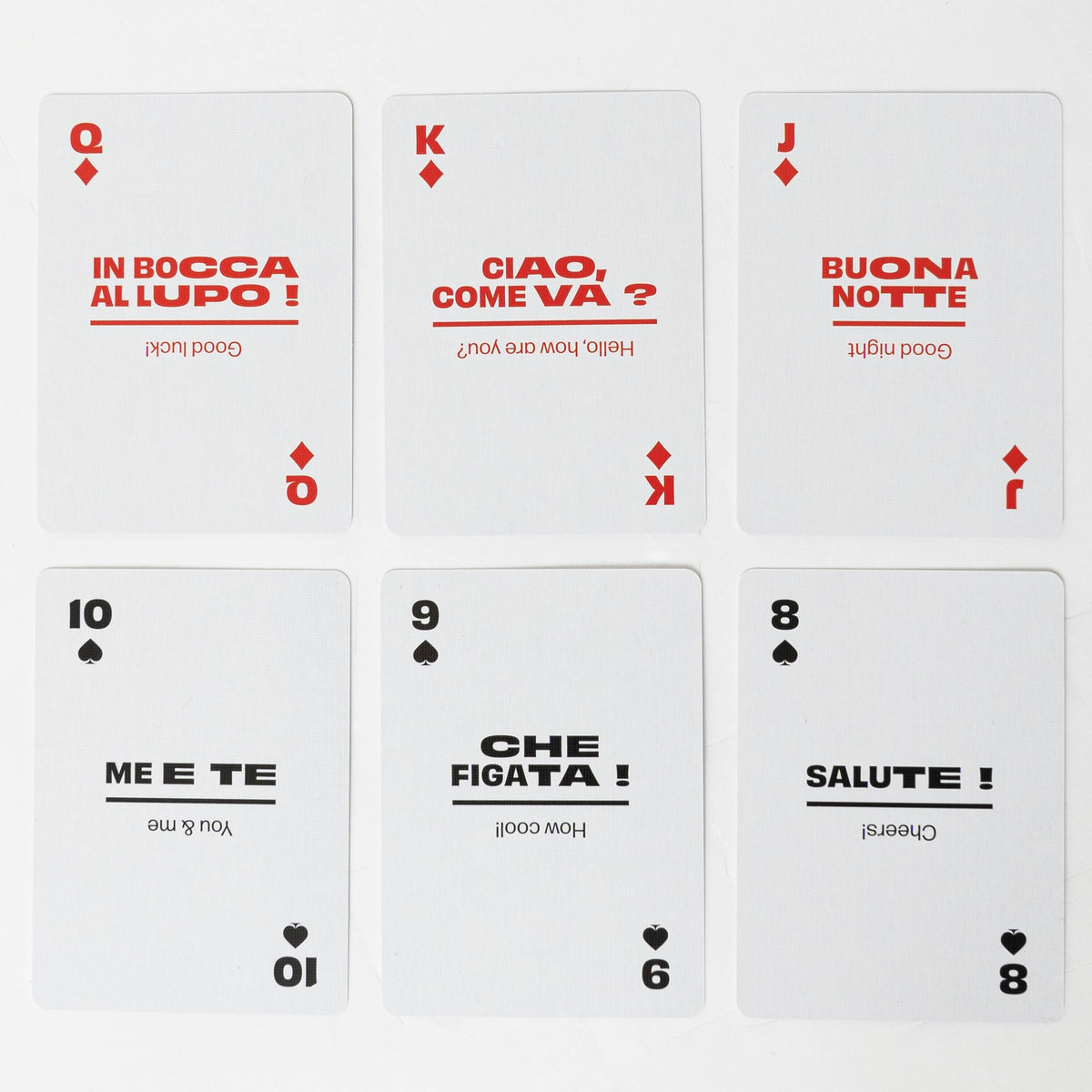 Lingo Italian Travel Playing Cards in a Wayfarer Tin