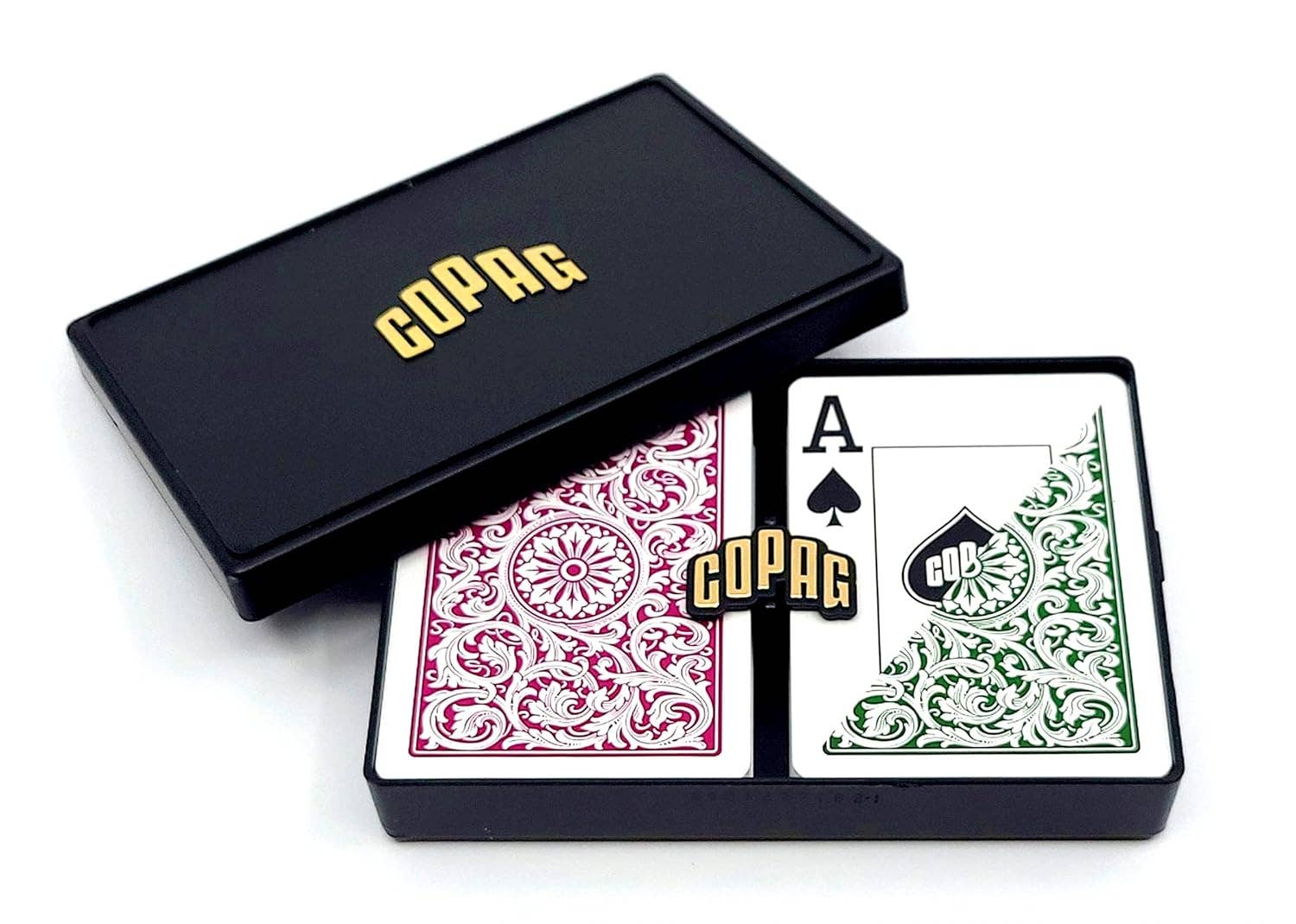 Copag 1546 Elite Poker Size - Jumbo Index Burgundy/Green