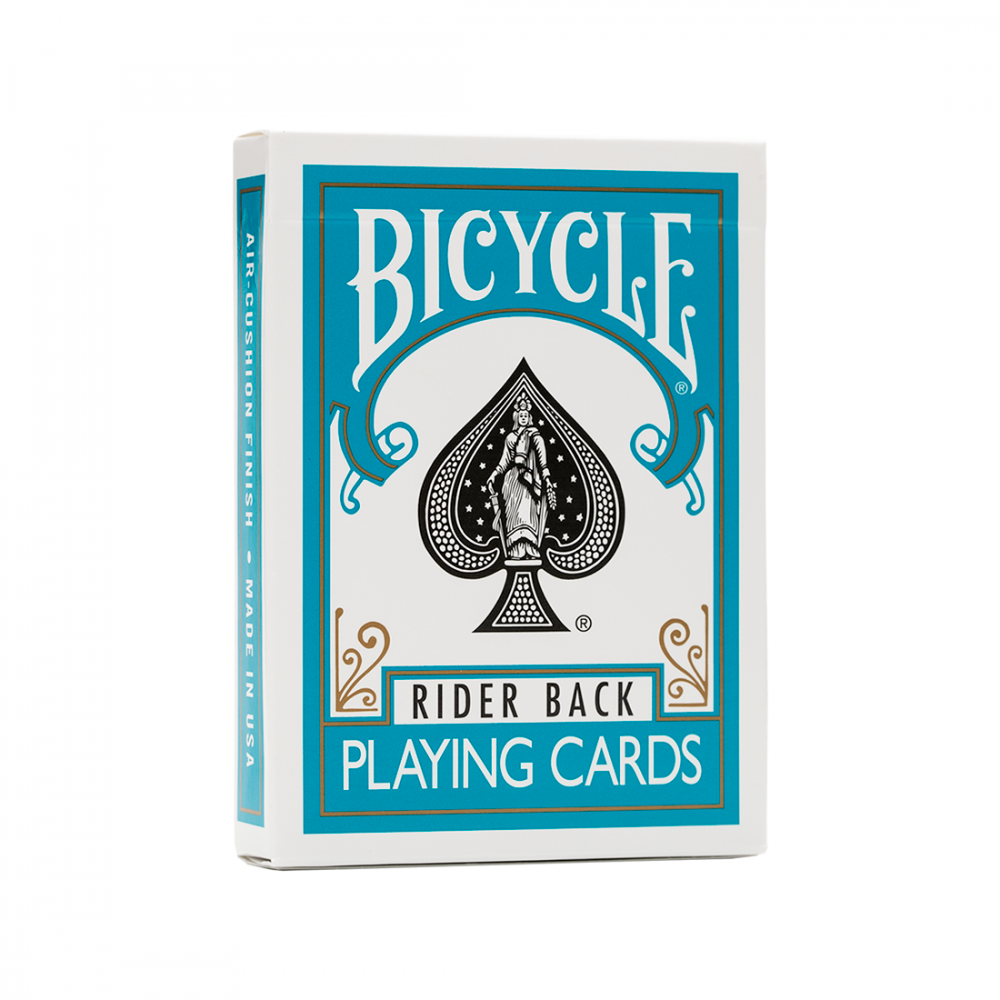 Bicycle Rider Back Turquoise Playing Cards