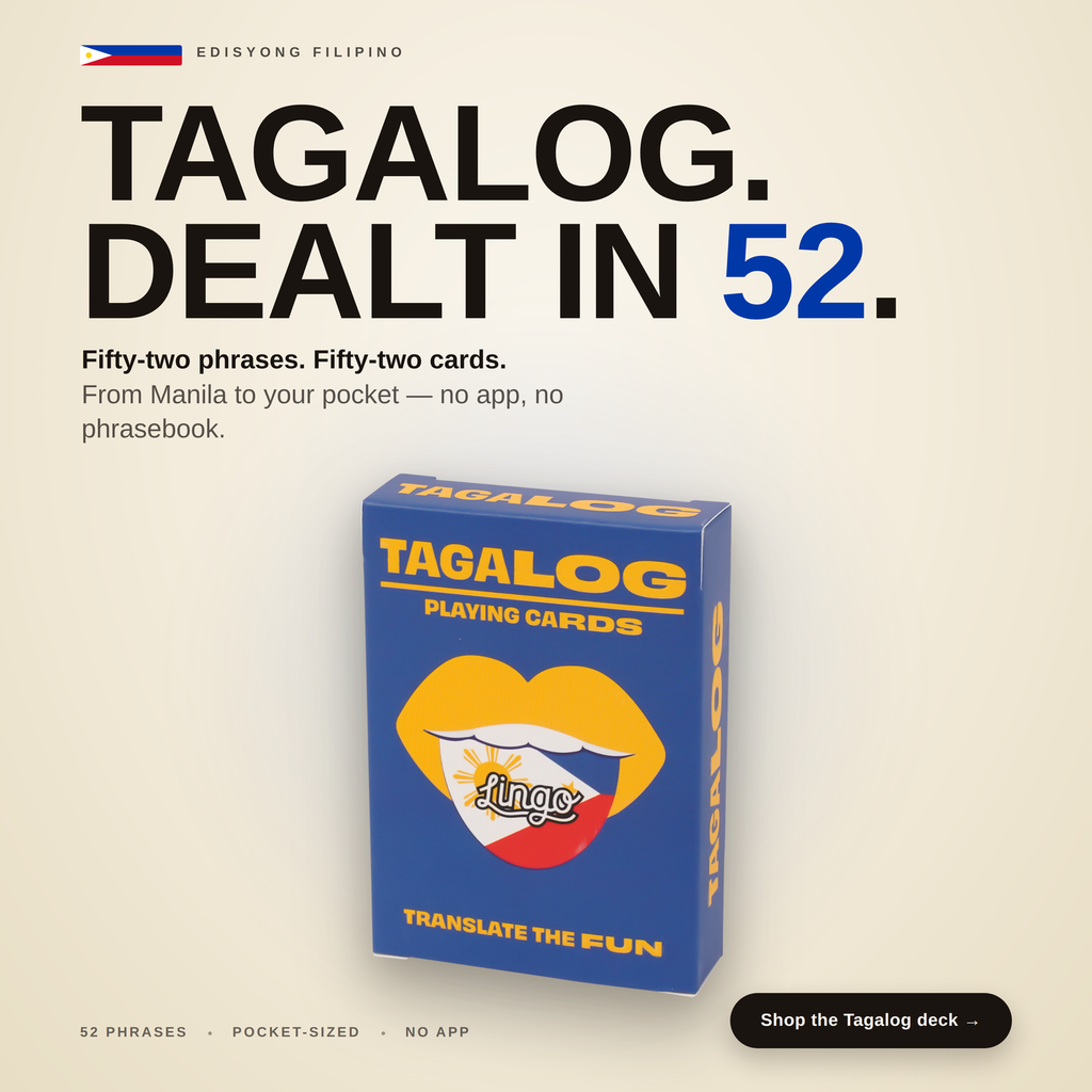 Lingo Filipino Tagalog Playing Cards