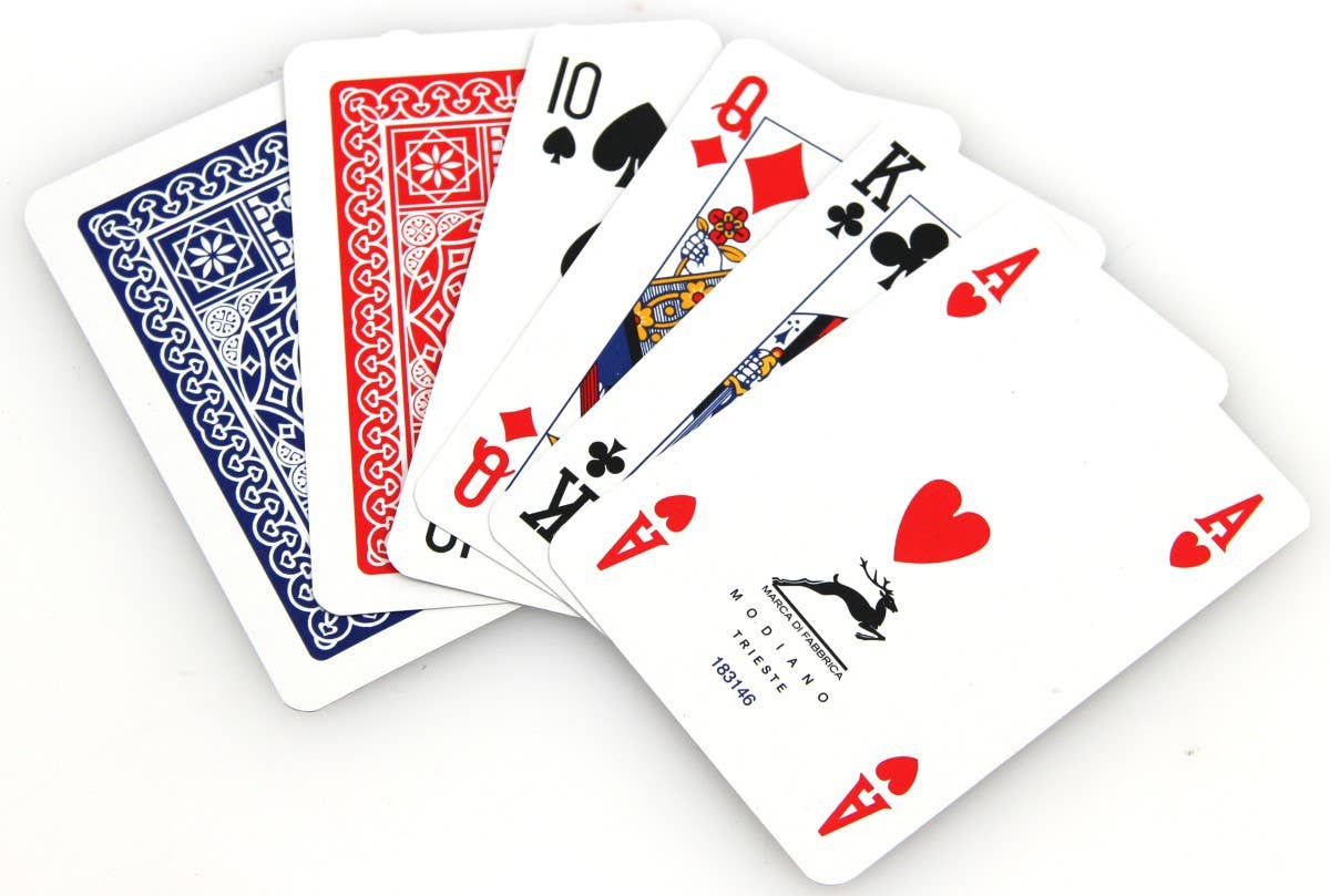 Modiano Ramino 98 Playing Cards – Red & Blue 2-Deck Set