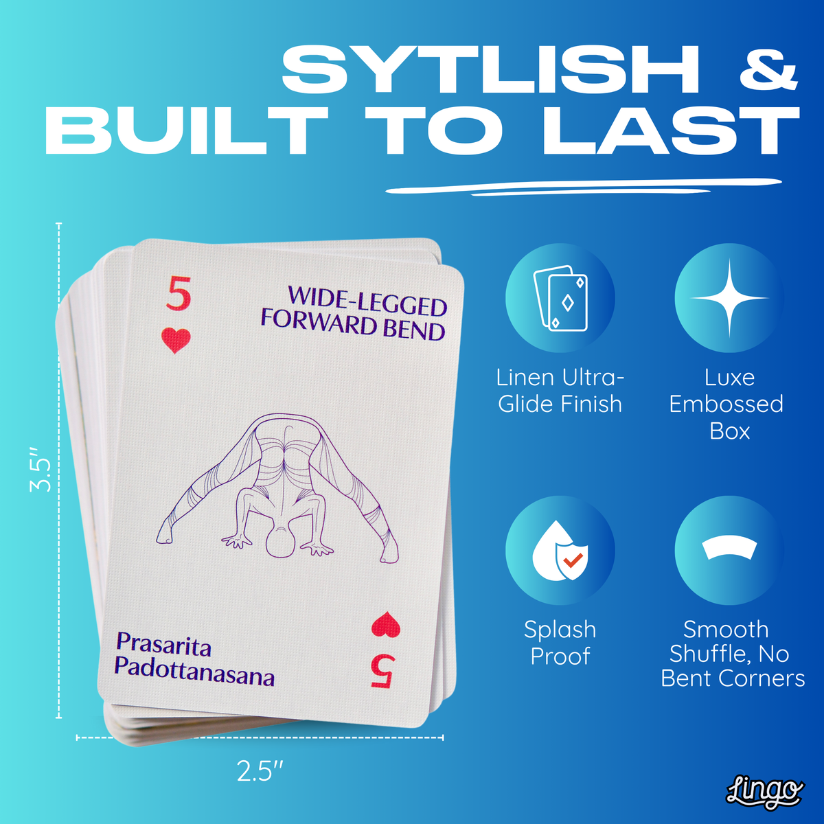 Lingo Yoga Playing Cards – 52 Yoga Asana Pose Deck
