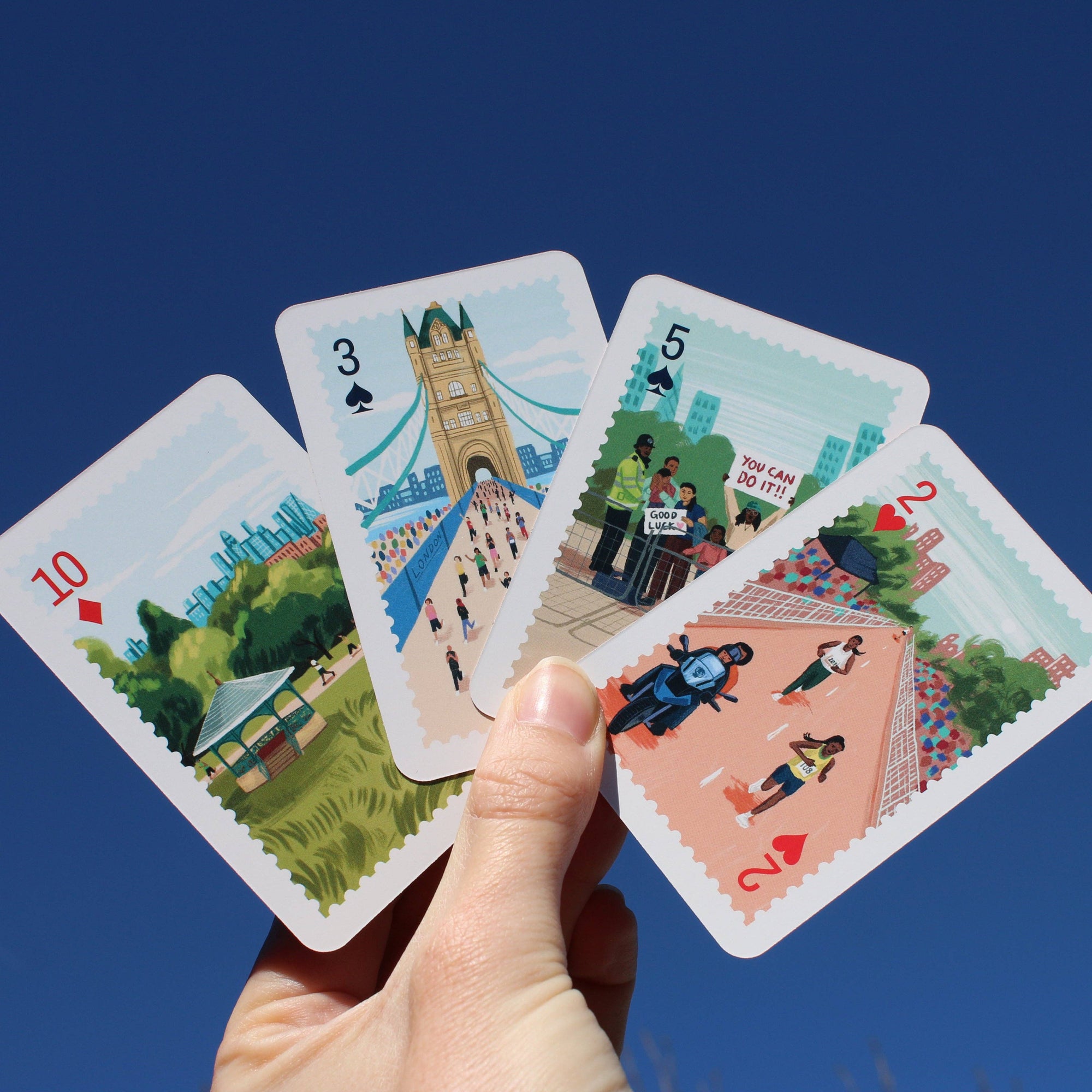 'Running London' Illustrated Playing Cards: Tower Bridge