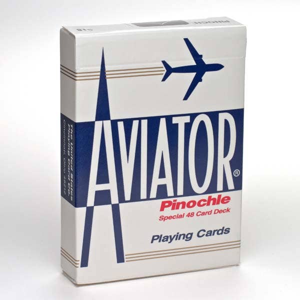 Aviator Pinochle Standard Poker Cards (Blue)
