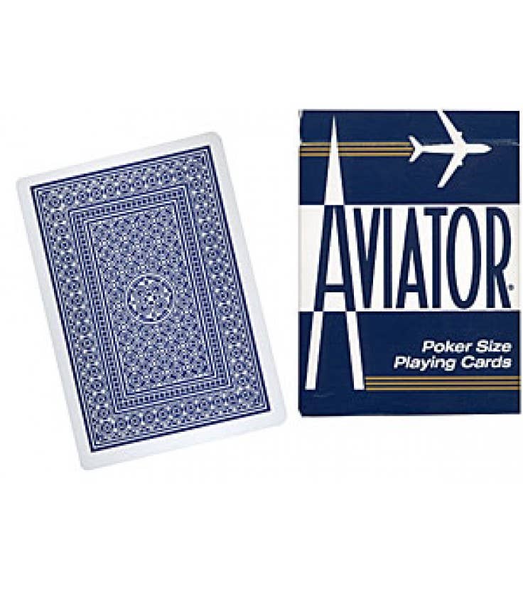 Aviator Jumbo Poker Cards (Blue)